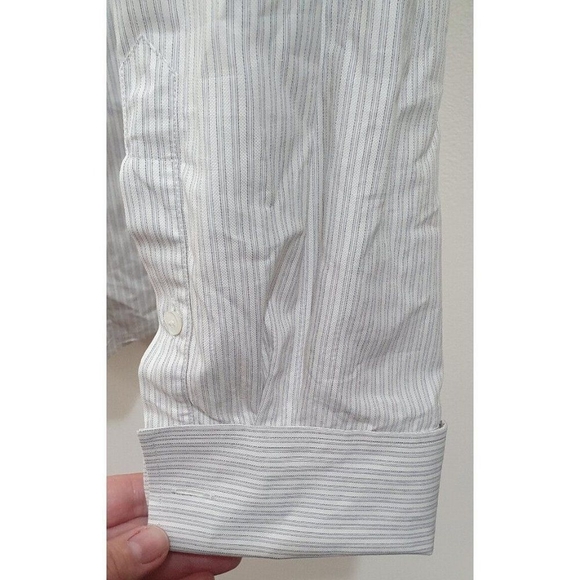 Burberry London Men’s 16.5 42 Sz L Striped Long Sleeve Button Down Cotto… - Picture 10 of 15